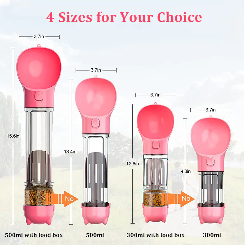 Portable Pet Feeder & Water Bottle Combo